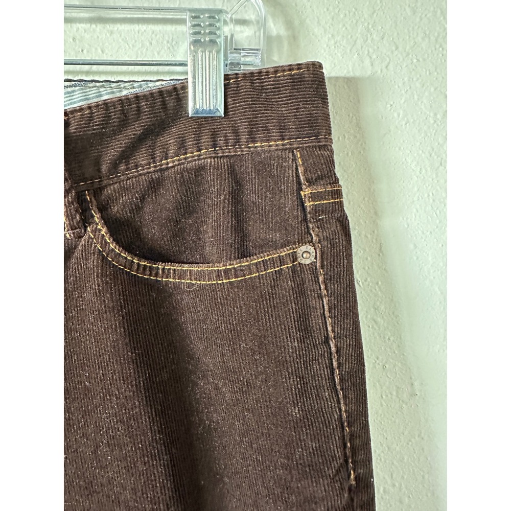Eddie Bauer Classic Cut Corduroy Pants Womens 10 Brown Y2K Straight Leg Trousers - Picture 5 of 15